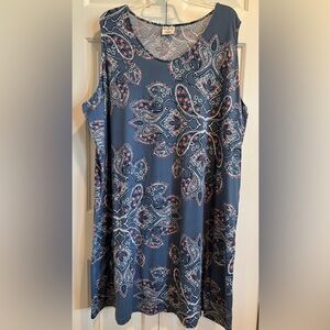 WONDERLY 💙 Sleeveless Blue Paisley Nightgown / Pajamas / Loungewear